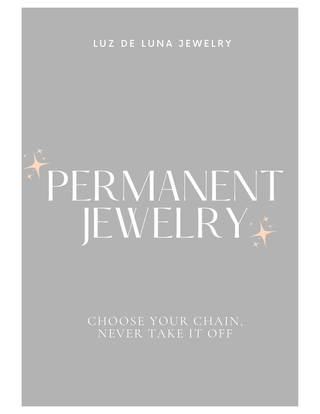 Permanent Jewelry In Studio Appointment + deposit