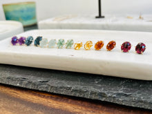 Load image into Gallery viewer, A Rainbow of Gemstones Post Earrings
